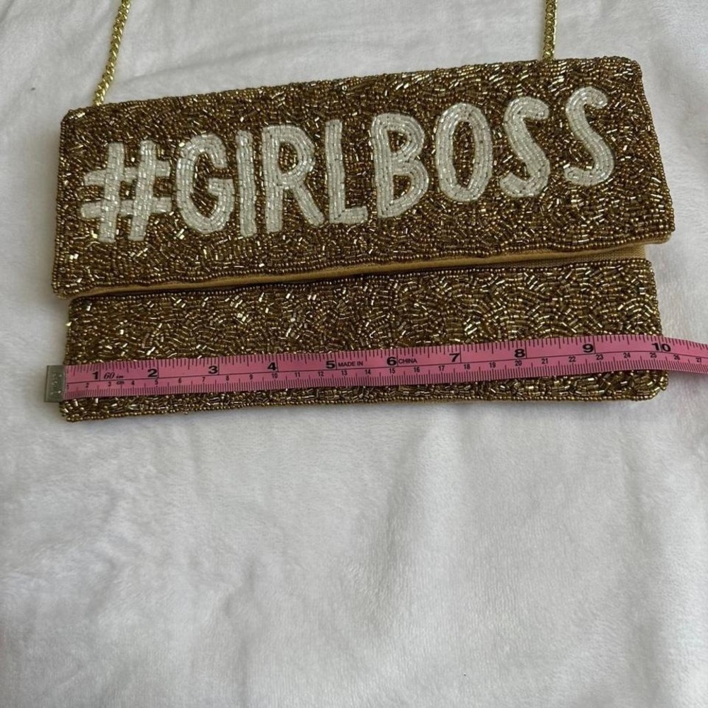 Gold seed‎ beads clutch bag - Picture 5 of 7